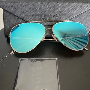 Privé Aviators with case & cleaning cloth. NEW!